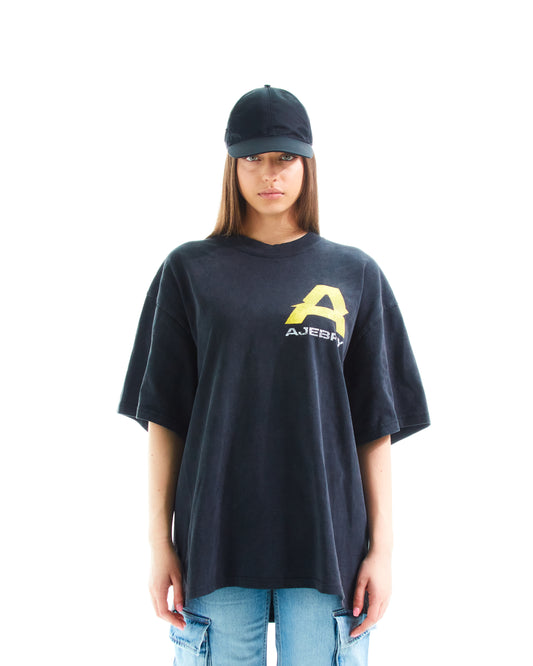 AJEBRY 'A' monogram tee - Vintage Black